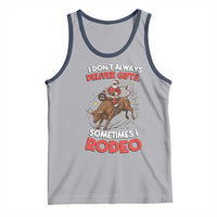 Funny Black Santa Bull Riding Christmas Tank Top I Do Not Deliver Gifts I Rodeo - Wonder Print Shop