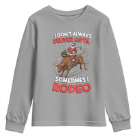 Funny Black Santa Bull Riding Christmas Youth Sweatshirt I Do Not Deliver Gifts I Rodeo - Wonder Print Shop