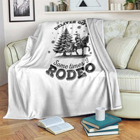 Funny Santa Cowboy Christmas Throw Blanket I Do Not Deliver Gifts I Rodeo - Wonder Print Shop