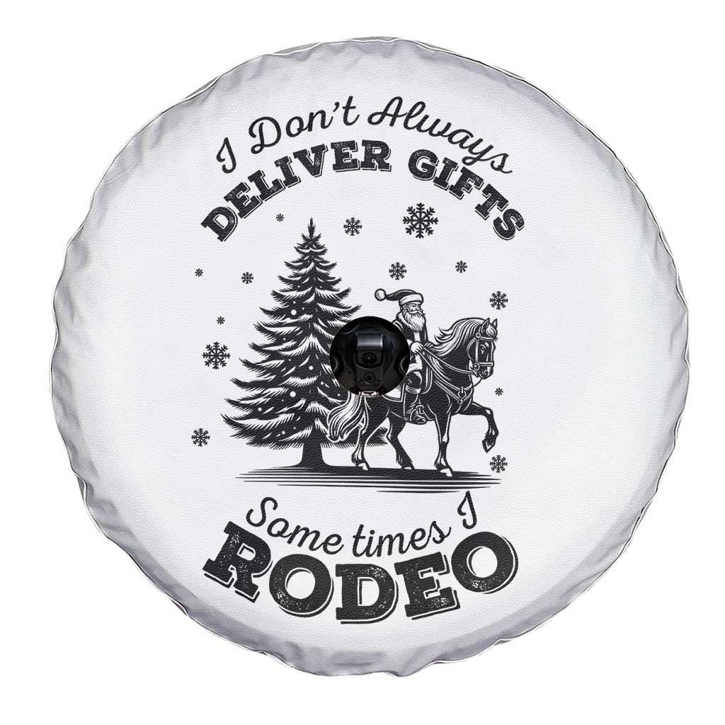 Funny Santa Cowboy Christmas Spare Tire Cover I Do Not Deliver Gifts I Rodeo - Wonder Print Shop