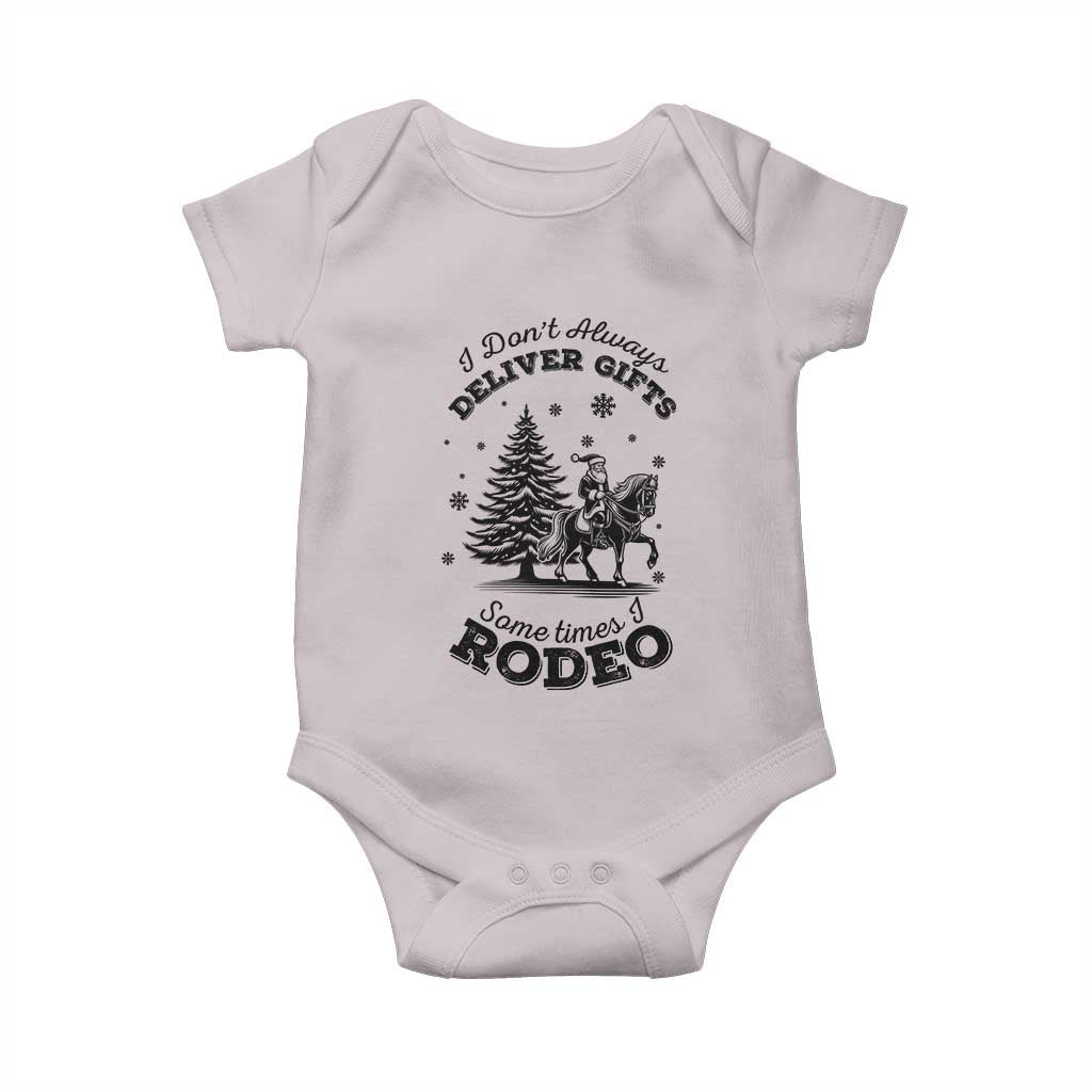 Funny Santa Cowboy Christmas Baby Onesie I Do Not Deliver Gifts I Rodeo - Wonder Print Shop