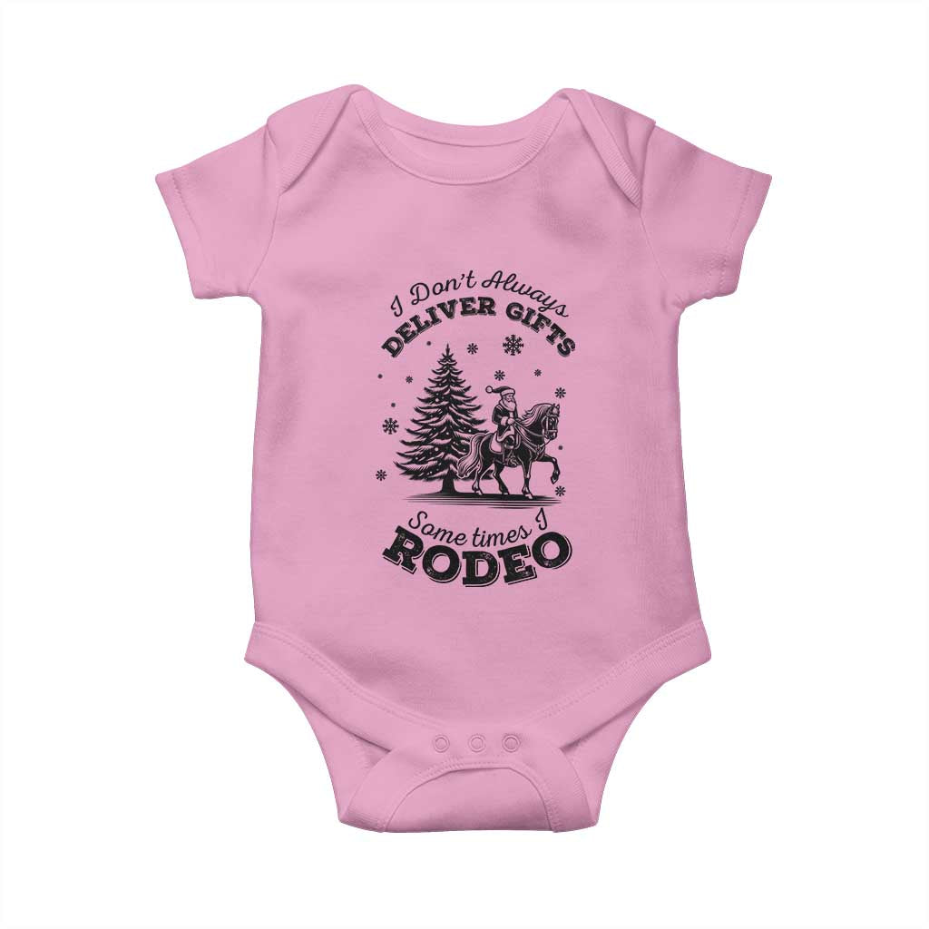Funny Santa Cowboy Christmas Baby Onesie I Do Not Deliver Gifts I Rodeo - Wonder Print Shop