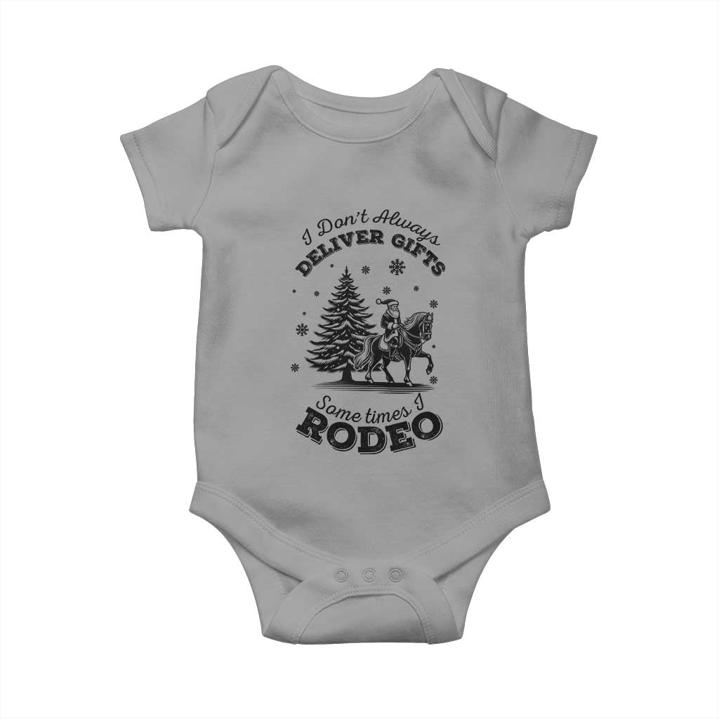 Funny Santa Cowboy Christmas Baby Onesie I Do Not Deliver Gifts I Rodeo - Wonder Print Shop
