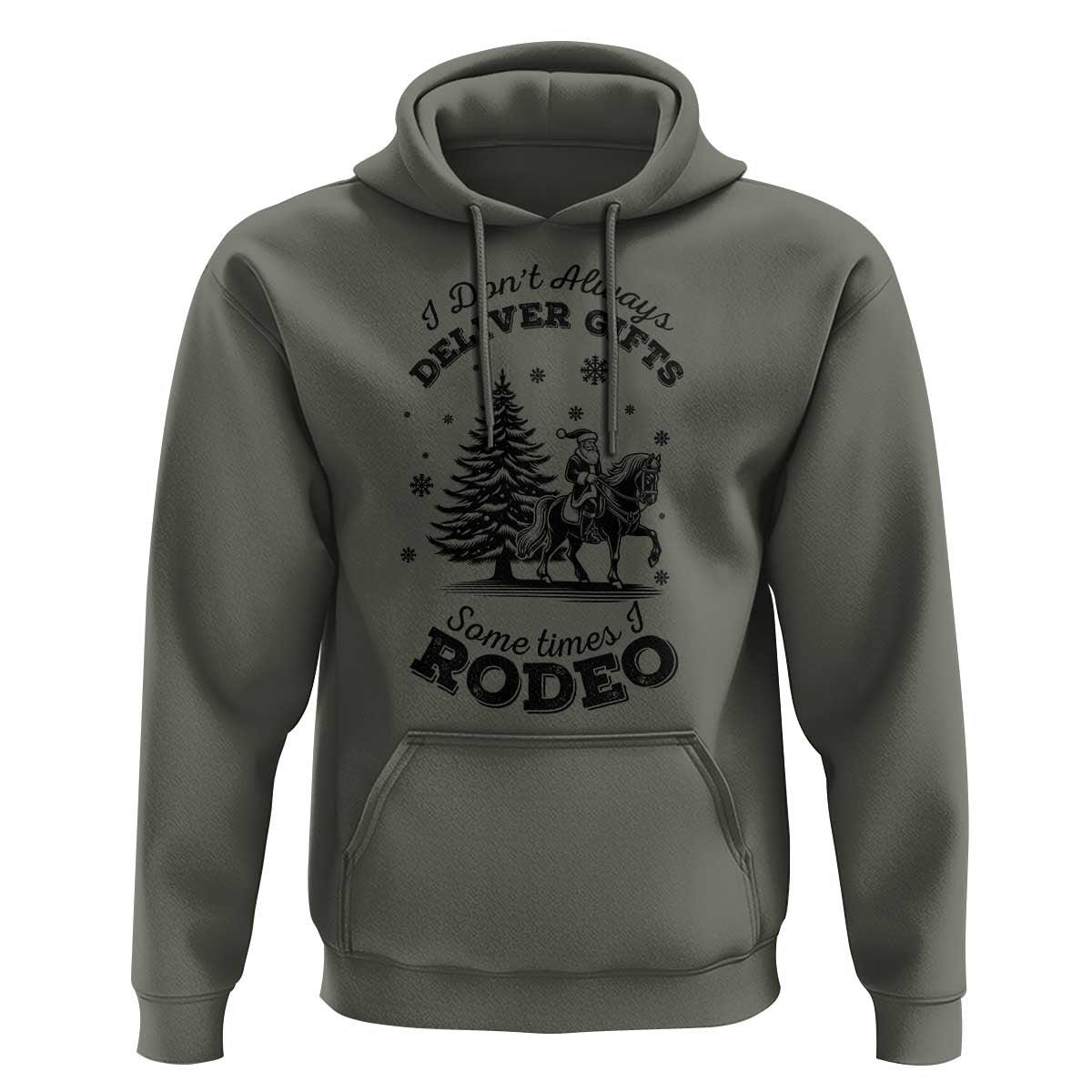 Funny Santa Cowboy Christmas Hoodie I Do Not Deliver Gifts I Rodeo - Wonder Print Shop