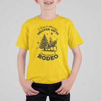 Funny Santa Cowboy Christmas T Shirt For Kid I Do Not Deliver Gifts I Rodeo - Wonder Print Shop