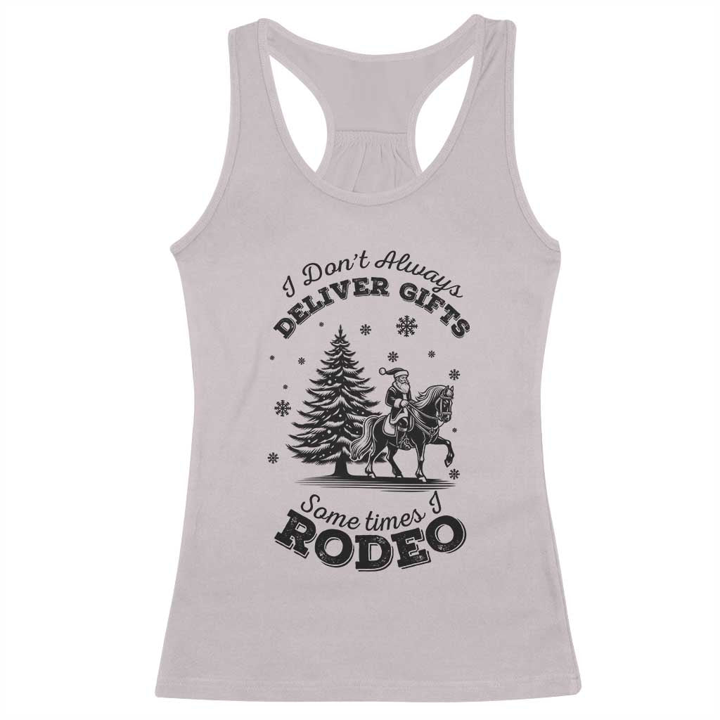 Funny Santa Cowboy Christmas Racerback Tank Top I Do Not Deliver Gifts I Rodeo - Wonder Print Shop