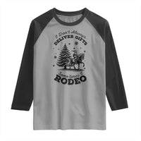 Funny Santa Cowboy Christmas Raglan Shirt I Do Not Deliver Gifts I Rodeo - Wonder Print Shop