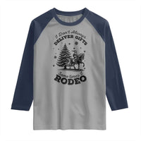Funny Santa Cowboy Christmas Raglan Shirt I Do Not Deliver Gifts I Rodeo - Wonder Print Shop