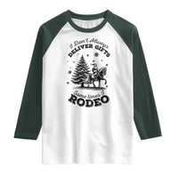 Funny Santa Cowboy Christmas Raglan Shirt I Do Not Deliver Gifts I Rodeo - Wonder Print Shop
