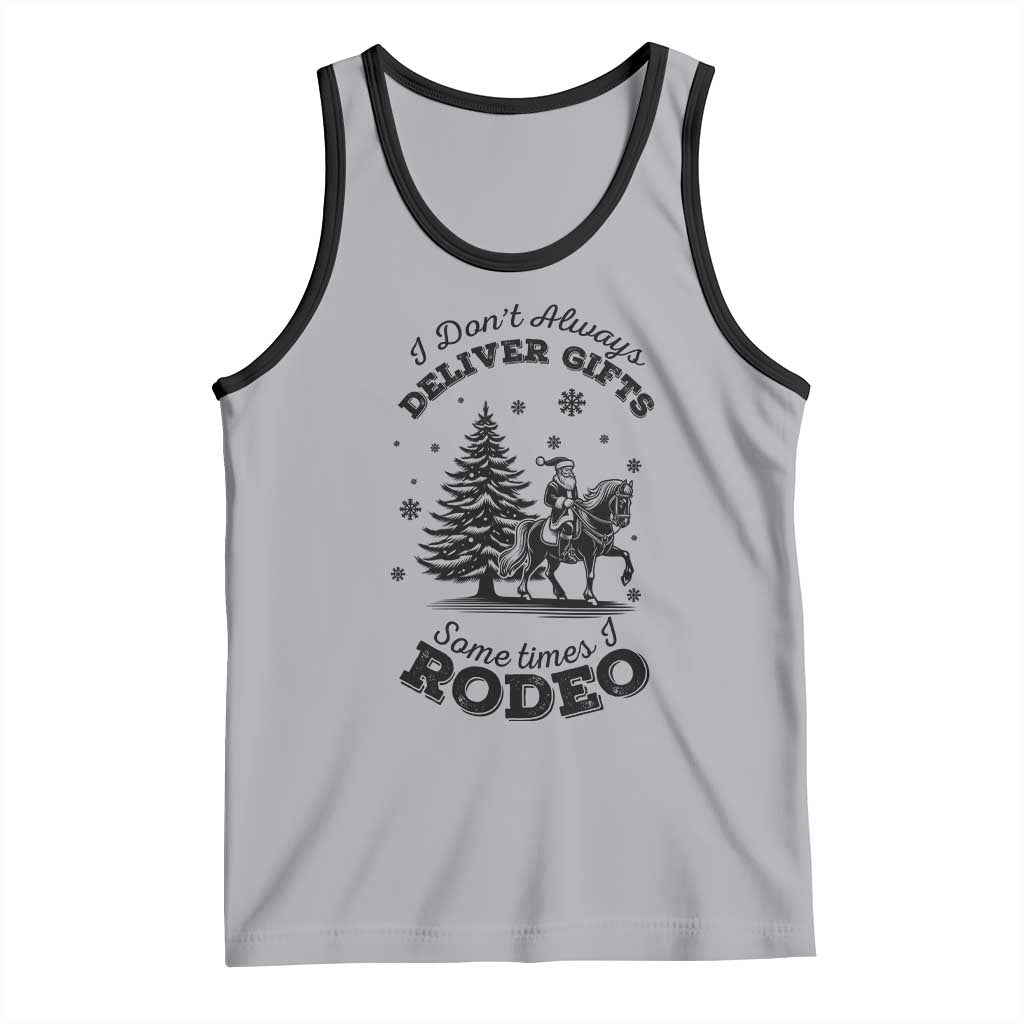Funny Santa Cowboy Christmas Tank Top I Do Not Deliver Gifts I Rodeo - Wonder Print Shop
