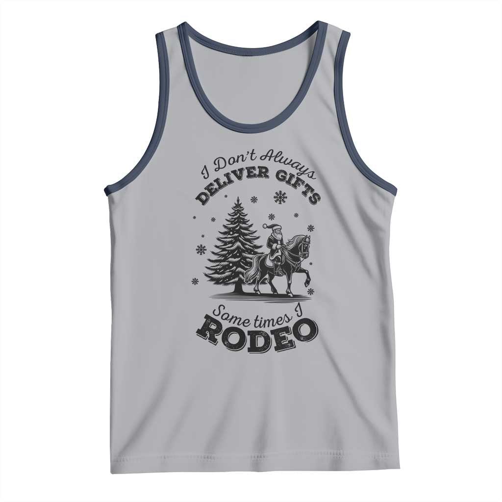 Funny Santa Cowboy Christmas Tank Top I Do Not Deliver Gifts I Rodeo - Wonder Print Shop