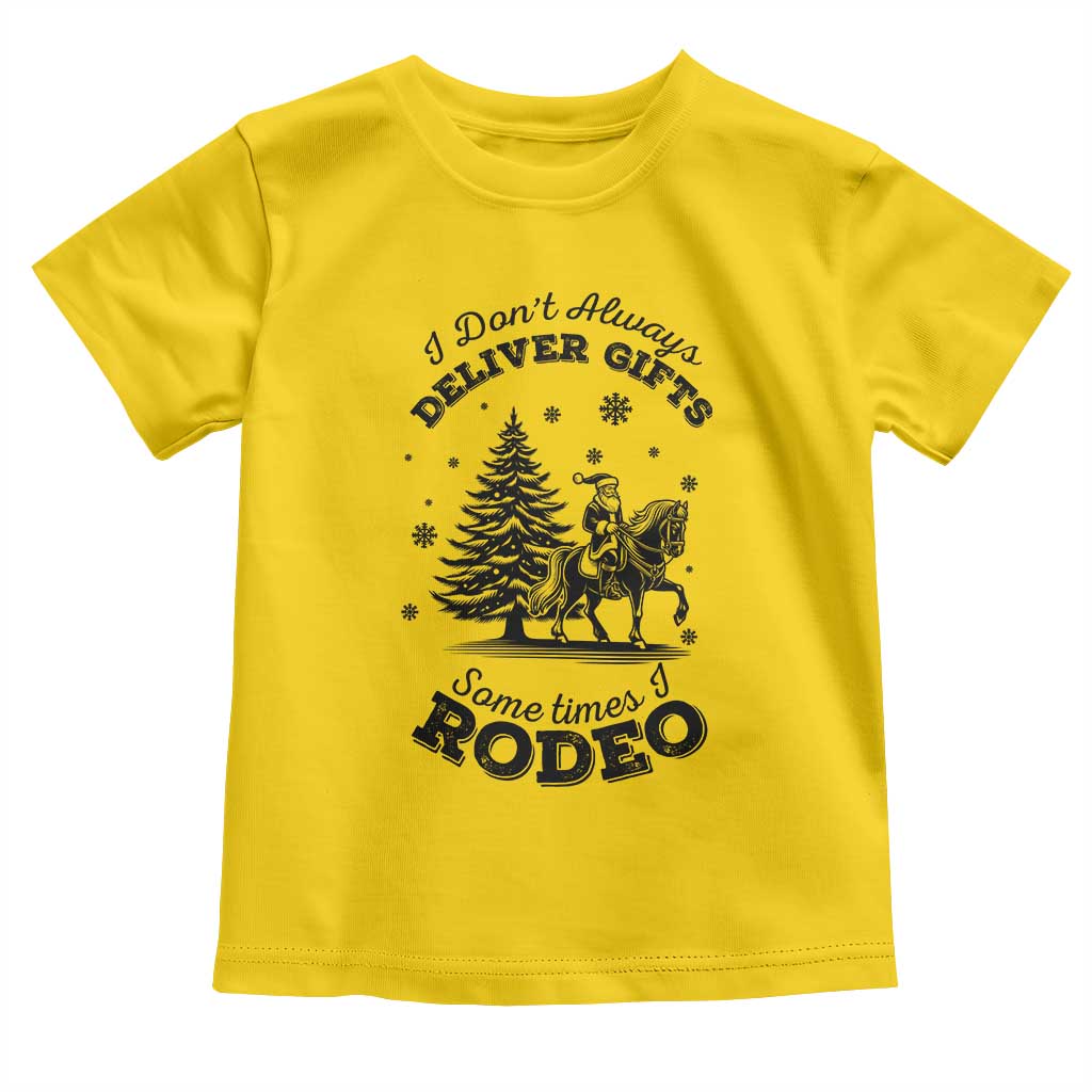 Funny Santa Cowboy Christmas Toddler T Shirt I Do Not Deliver Gifts I Rodeo - Wonder Print Shop