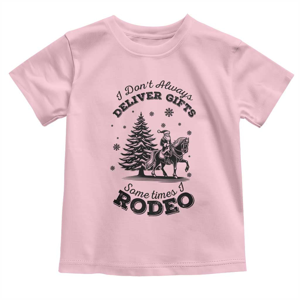 Funny Santa Cowboy Christmas Toddler T Shirt I Do Not Deliver Gifts I Rodeo - Wonder Print Shop