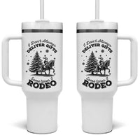 Funny Santa Cowboy Christmas Tumbler With Handle I Do Not Deliver Gifts I Rodeo - Wonder Print Shop