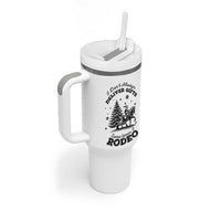 Funny Santa Cowboy Christmas Tumbler With Handle I Do Not Deliver Gifts I Rodeo - Wonder Print Shop