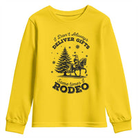 Funny Santa Cowboy Christmas Youth Sweatshirt I Do Not Deliver Gifts I Rodeo - Wonder Print Shop