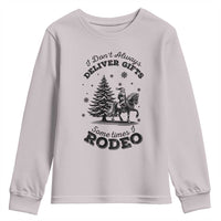 Funny Santa Cowboy Christmas Youth Sweatshirt I Do Not Deliver Gifts I Rodeo - Wonder Print Shop