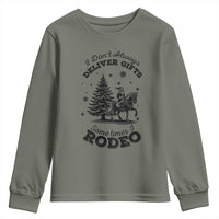 Funny Santa Cowboy Christmas Youth Sweatshirt I Do Not Deliver Gifts I Rodeo - Wonder Print Shop
