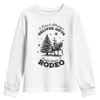 Funny Santa Cowboy Christmas Youth Sweatshirt I Do Not Deliver Gifts I Rodeo - Wonder Print Shop