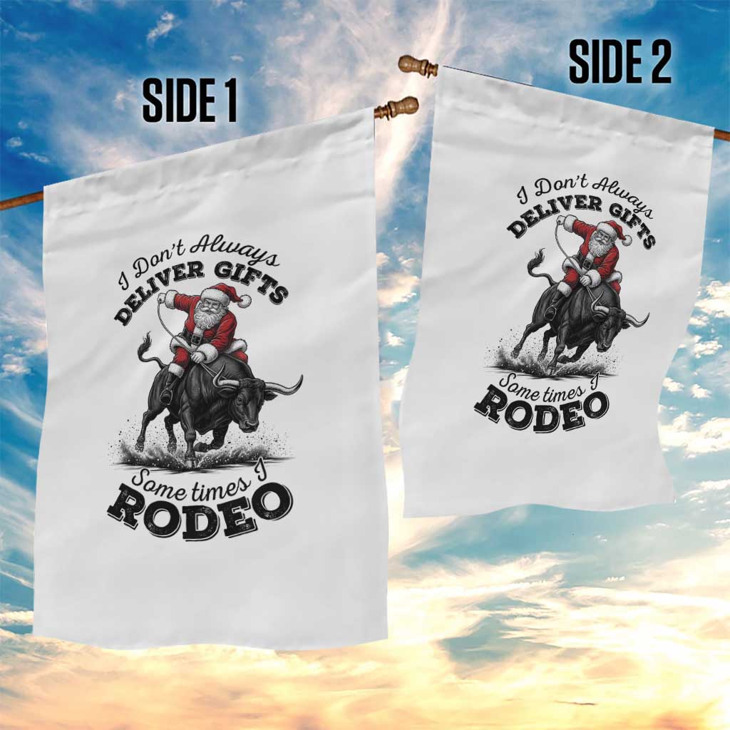 Funny Black Santa Cowboy Bull Rider Christmas Garden Flag I Do Not Deliver Gifts I Rodeo - Wonder Print Shop