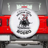 Funny Black Santa Cowboy Bull Rider Christmas Spare Tire Cover I Do Not Deliver Gifts I Rodeo - Wonder Print Shop
