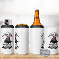 Funny Black Santa Cowboy Bull Rider Christmas 4 in 1 Can Cooler Tumbler I Do Not Deliver Gifts I Rodeo - Wonder Print Shop