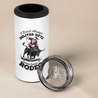 Funny Black Santa Cowboy Bull Rider Christmas 4 in 1 Can Cooler Tumbler I Do Not Deliver Gifts I Rodeo - Wonder Print Shop