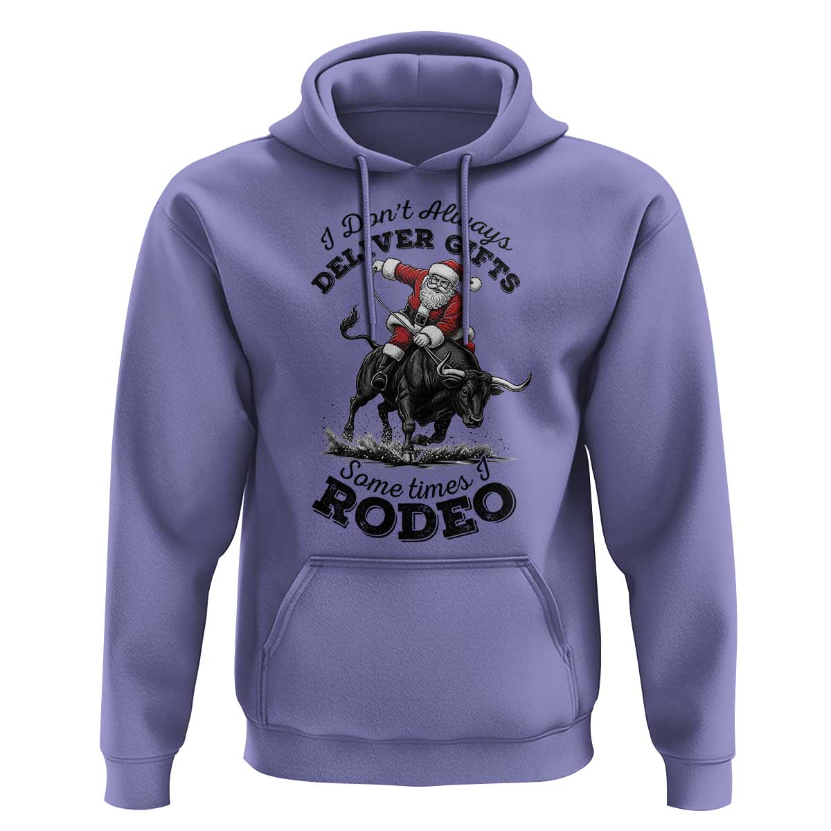 Funny Black Santa Cowboy Bull Rider Christmas Hoodie I Do Not Deliver Gifts I Rodeo - Wonder Print Shop