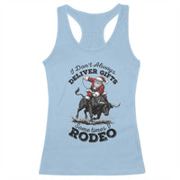 Funny Black Santa Cowboy Bull Rider Christmas Racerback Tank Top I Do Not Deliver Gifts I Rodeo - Wonder Print Shop
