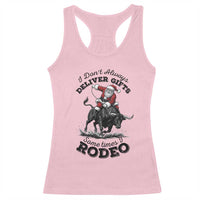 Funny Black Santa Cowboy Bull Rider Christmas Racerback Tank Top I Do Not Deliver Gifts I Rodeo - Wonder Print Shop