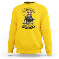 Funny Black Santa Cowboy Bull Rider Christmas Sweatshirt I Do Not Deliver Gifts I Rodeo - Wonder Print Shop
