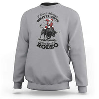 Funny Black Santa Cowboy Bull Rider Christmas Sweatshirt I Do Not Deliver Gifts I Rodeo - Wonder Print Shop