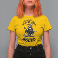 Funny Black Santa Cowboy Bull Rider Christmas T Shirt For Women I Do Not Deliver Gifts I Rodeo - Wonder Print Shop