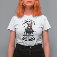 Funny Black Santa Cowboy Bull Rider Christmas T Shirt For Women I Do Not Deliver Gifts I Rodeo - Wonder Print Shop