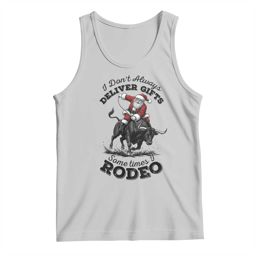 Funny Black Santa Cowboy Bull Rider Christmas Tank Top I Do Not Deliver Gifts I Rodeo - Wonder Print Shop