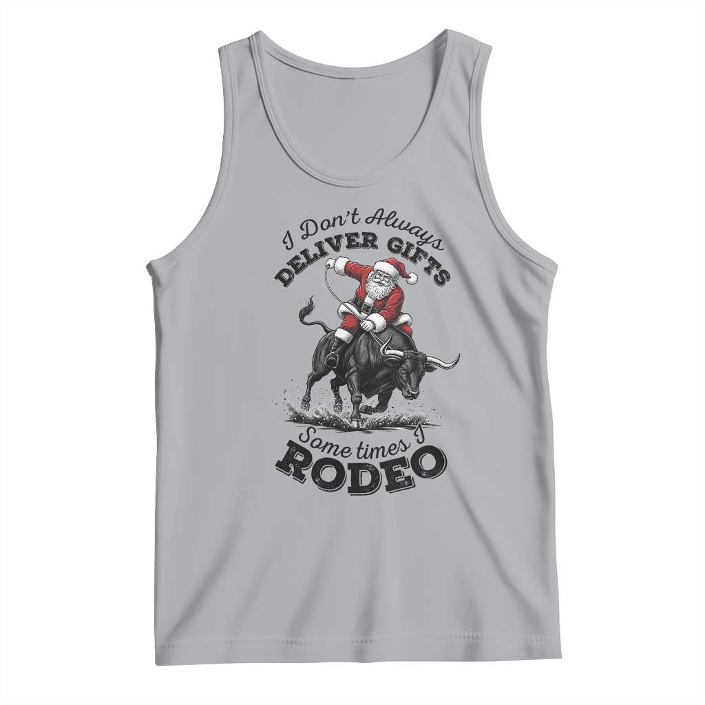 Funny Black Santa Cowboy Bull Rider Christmas Tank Top I Do Not Deliver Gifts I Rodeo - Wonder Print Shop