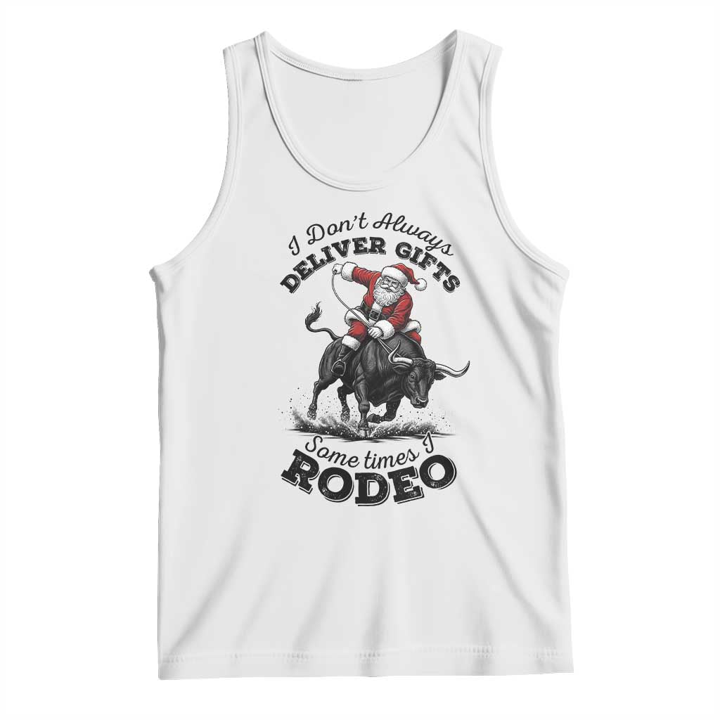 Funny Black Santa Cowboy Bull Rider Christmas Tank Top I Do Not Deliver Gifts I Rodeo - Wonder Print Shop