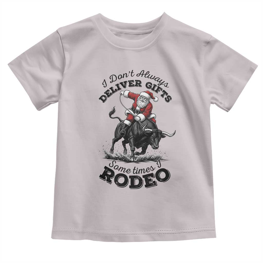 Funny Black Santa Cowboy Bull Rider Christmas Toddler T Shirt I Do Not Deliver Gifts I Rodeo - Wonder Print Shop