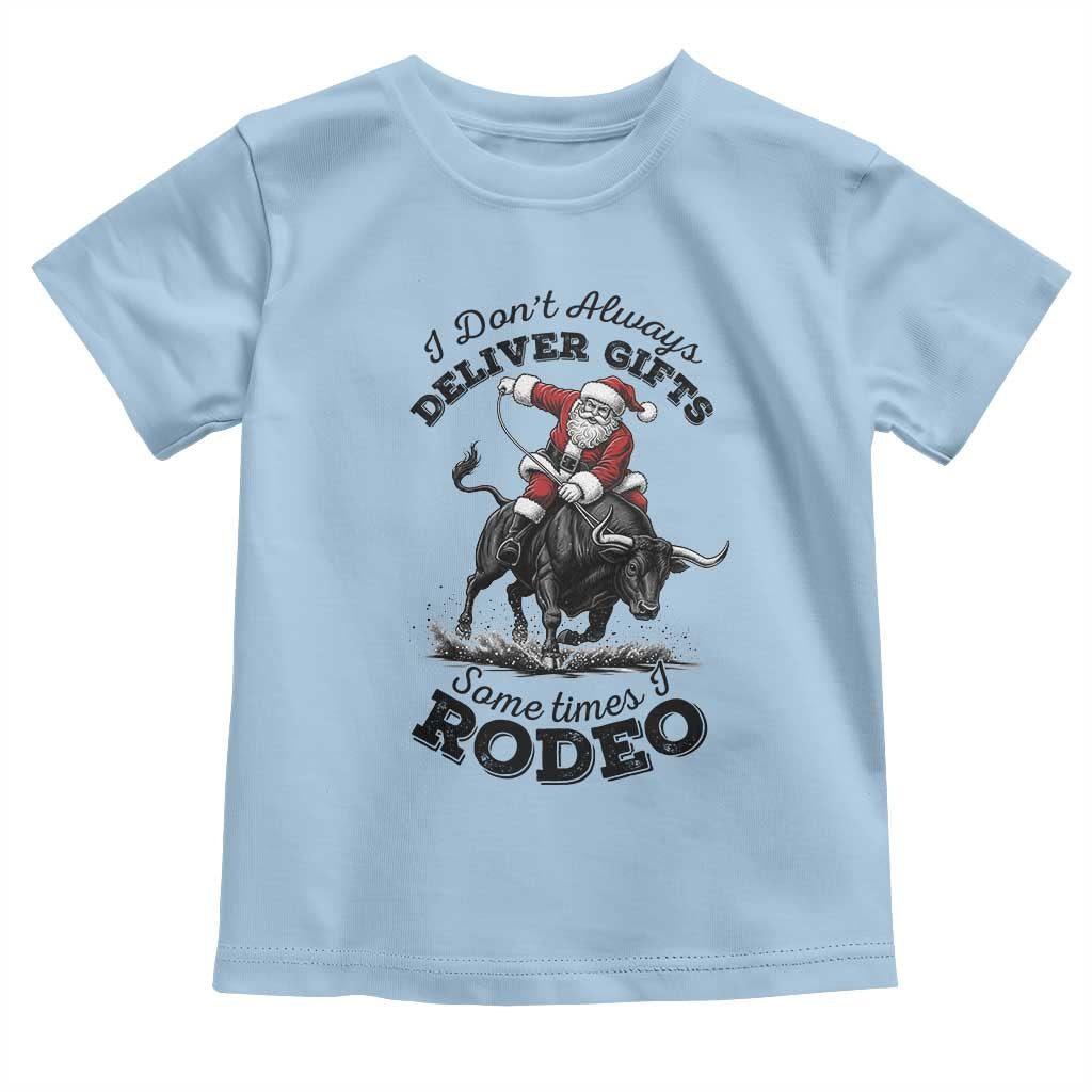 Funny Black Santa Cowboy Bull Rider Christmas Toddler T Shirt I Do Not Deliver Gifts I Rodeo - Wonder Print Shop