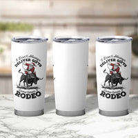 Funny Black Santa Cowboy Bull Rider Christmas Tumbler Cup I Do Not Deliver Gifts I Rodeo - Wonder Print Shop
