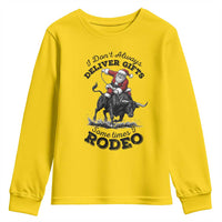 Funny Black Santa Cowboy Bull Rider Christmas Youth Sweatshirt I Do Not Deliver Gifts I Rodeo - Wonder Print Shop