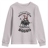 Funny Black Santa Cowboy Bull Rider Christmas Youth Sweatshirt I Do Not Deliver Gifts I Rodeo - Wonder Print Shop