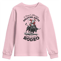 Funny Black Santa Cowboy Bull Rider Christmas Youth Sweatshirt I Do Not Deliver Gifts I Rodeo - Wonder Print Shop