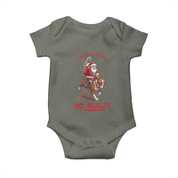 Funny Santa Pitbull Christmas Baby Onesie I Deliver Gifts No Bull - Wonder Print Shop