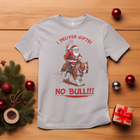 Funny Santa Pitbull Christmas T Shirt I Deliver Gifts No Bull - Wonder Print Shop