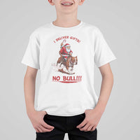 Funny Santa Pitbull Christmas T Shirt For Kid I Deliver Gifts No Bull - Wonder Print Shop