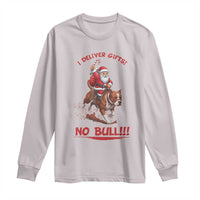 Funny Santa Pitbull Christmas Long Sleeve Shirt I Deliver Gifts No Bull - Wonder Print Shop