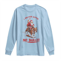 Funny Santa Pitbull Christmas Long Sleeve Shirt I Deliver Gifts No Bull - Wonder Print Shop