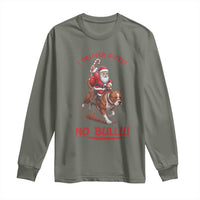 Funny Santa Pitbull Christmas Long Sleeve Shirt I Deliver Gifts No Bull - Wonder Print Shop