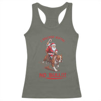 Funny Santa Pitbull Christmas Racerback Tank Top I Deliver Gifts No Bull - Wonder Print Shop